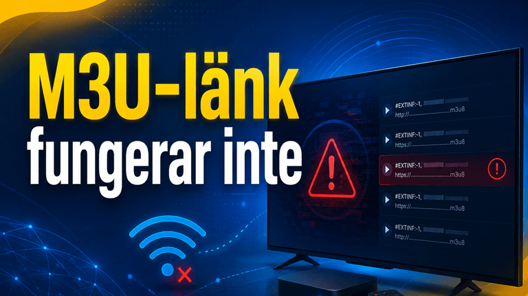M3U-länk fungerar inte